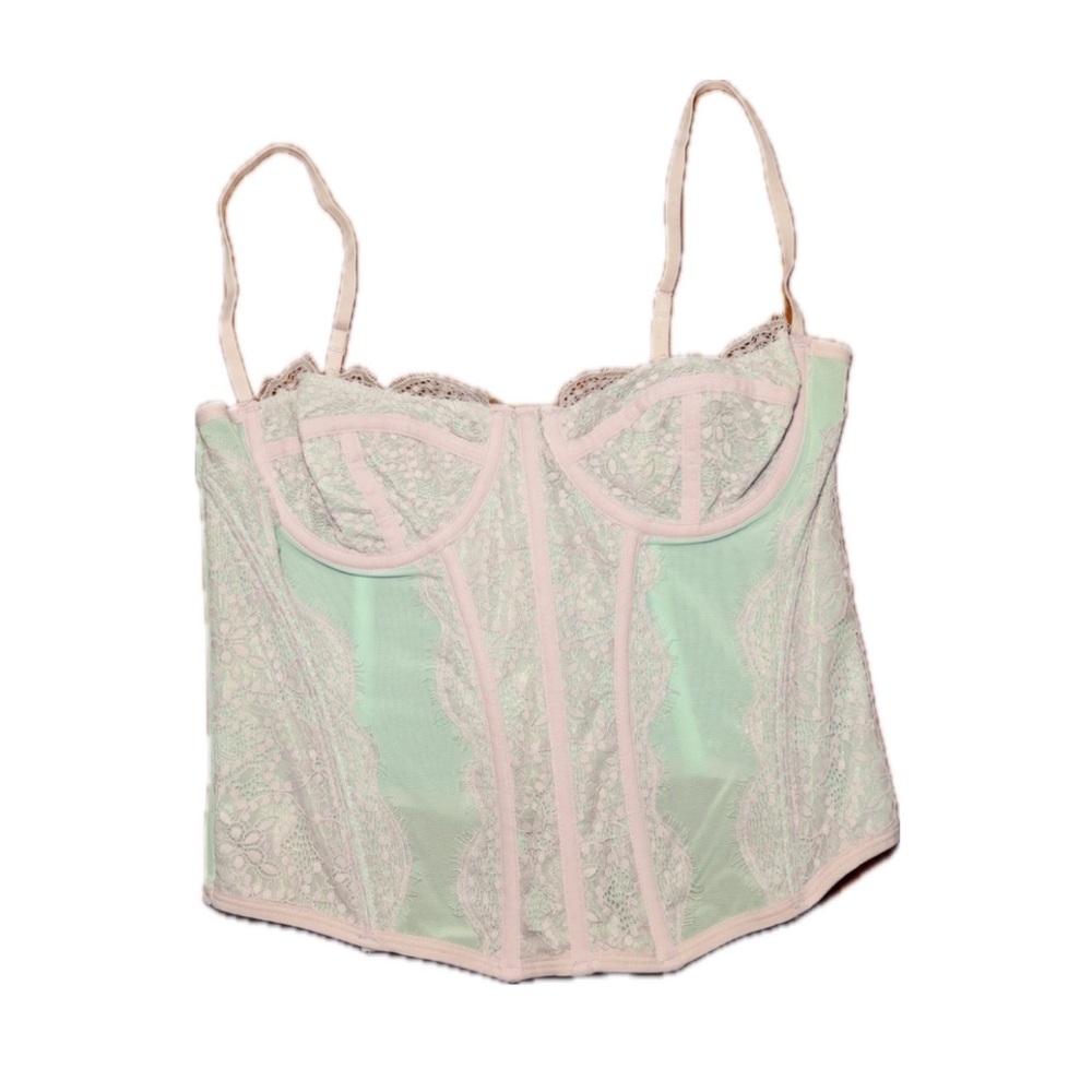 Urban Outfitters modern love corset pink/multi